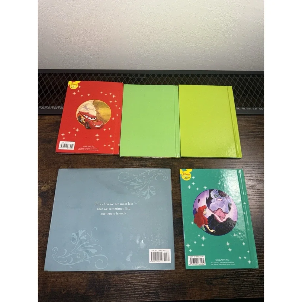 Disney Kids Book Lot5‎ Cars Little Mermaid Snow White Dumbo Hardcover Storybooks